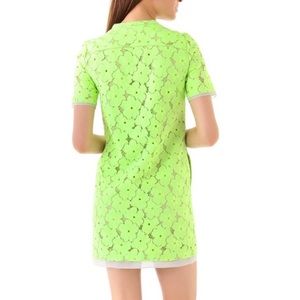dvf diane von furstenberg size 4 Neon Wanrer Flower Lace Dress
